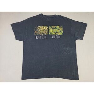 Spencer's Funny Stoner Shirt Men's XL Black Funny Tee My Girl Your Girl